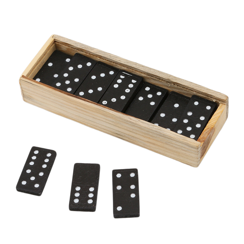 Board Game Monopoli - 28pcs/Set Wooden Domino Board Games Table