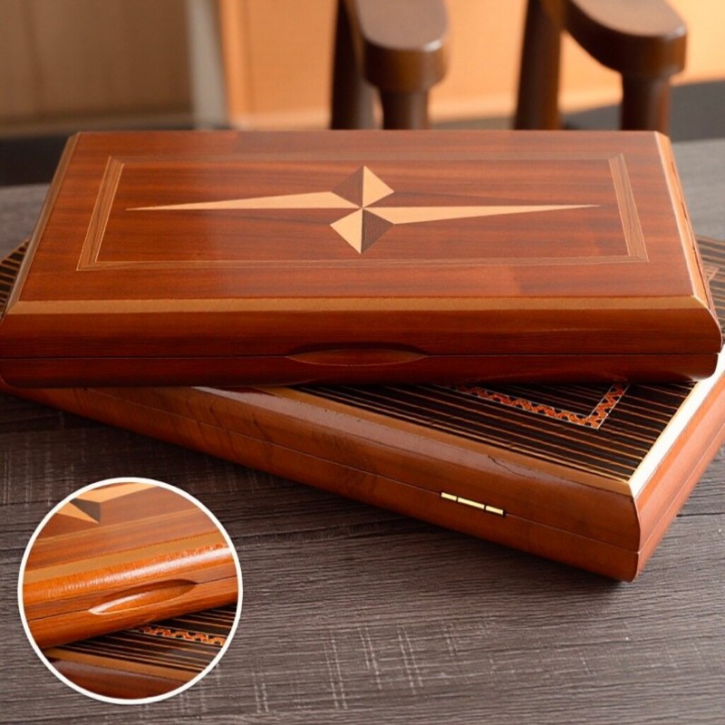 Magnetic Travel Chess - Solid Wood Backgammon 11-19 Inch Luxury