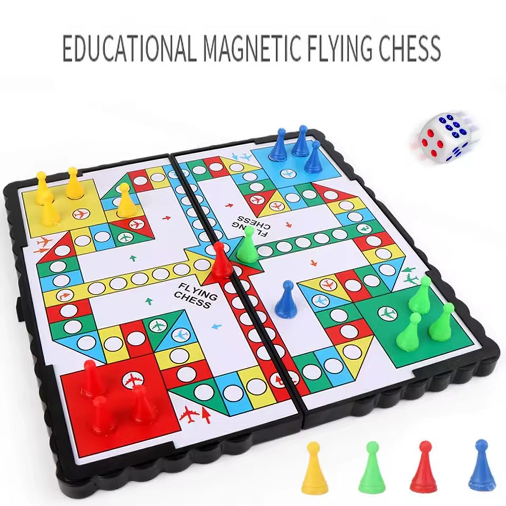 Magnetic Travel Chess - Foldable magnetic flying chess set, crawling