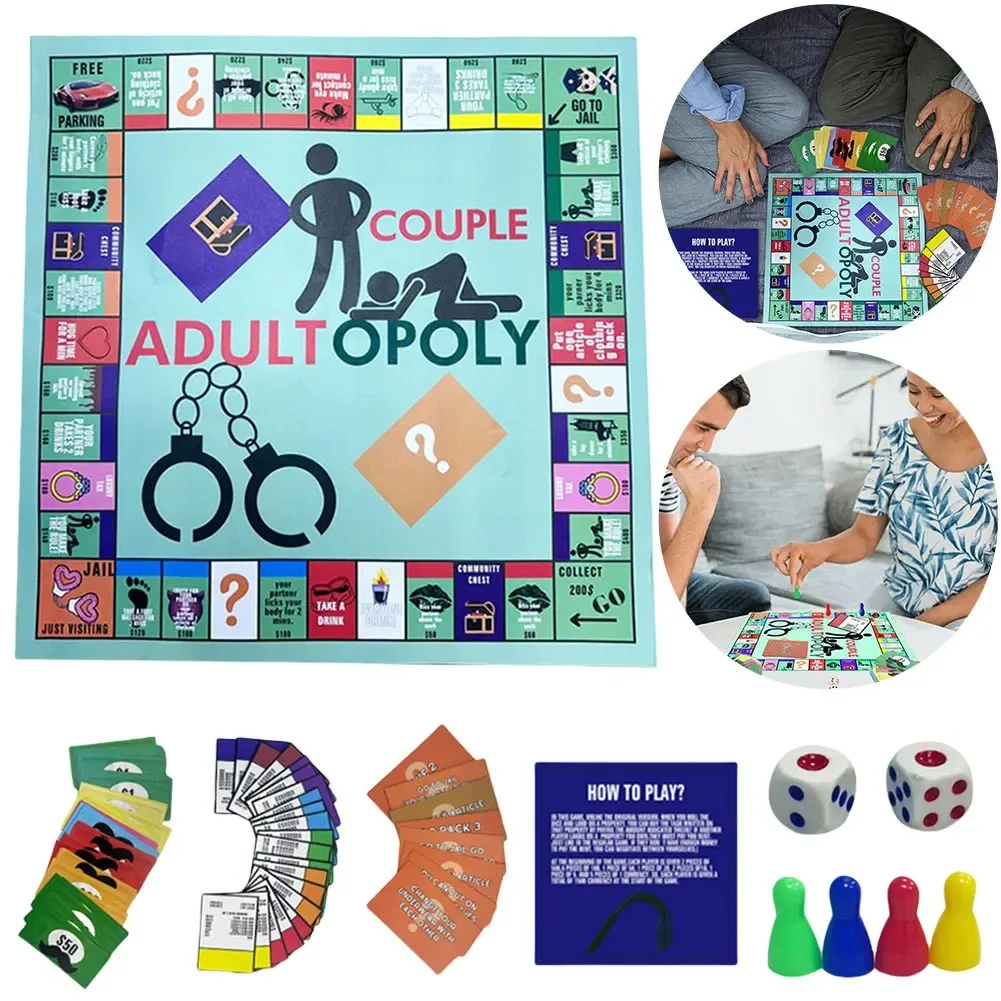 Board Game For Couple - ！！Adultopoly Board Game Couple Adult Opoly