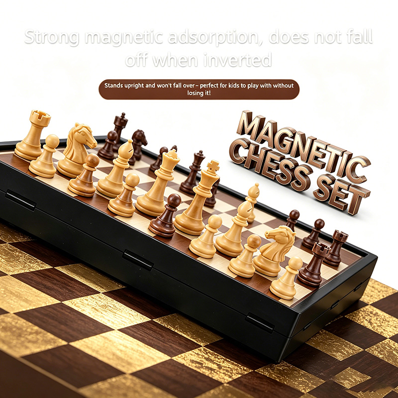Magnetic Travel Chess - 24CM Foldable Magnetic Chess Game Board