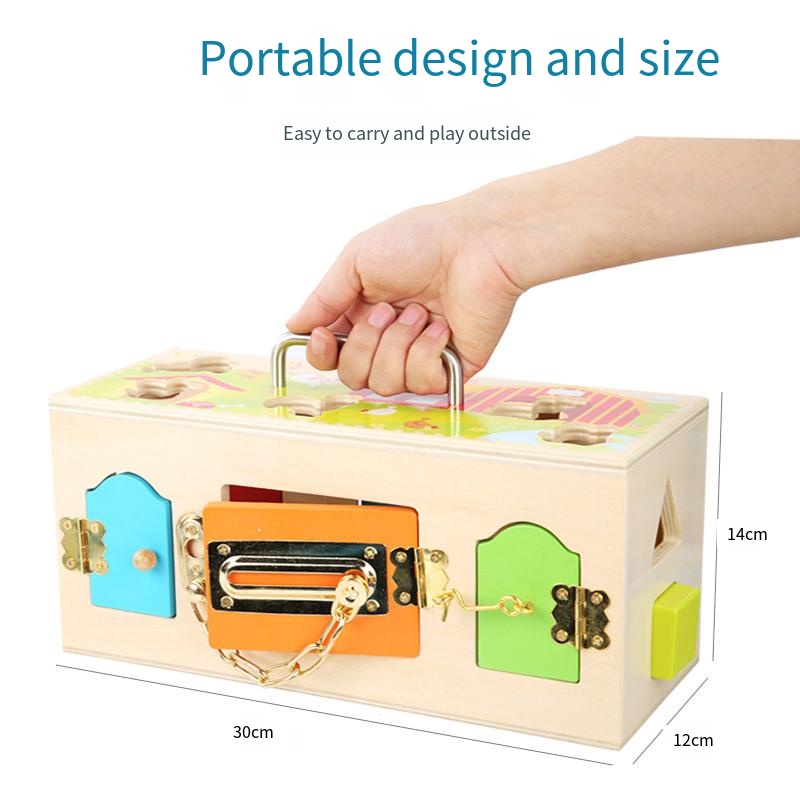 Montessori Lock Box Toy Wooden - đánh giá và giá Board Game China
