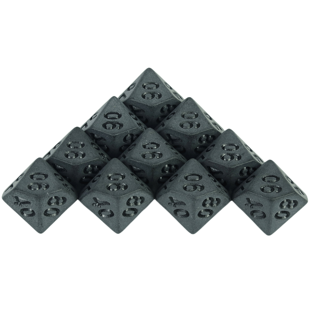 Deep Black Dice D4, D6, D8, D1 - đánh giá và giá Dice Tower Wooden