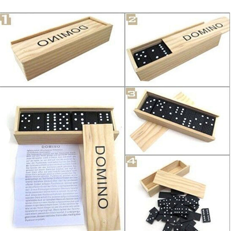 28pcs/Set Wooden Domino Board  - đánh giá và giá Board Game Monopoli