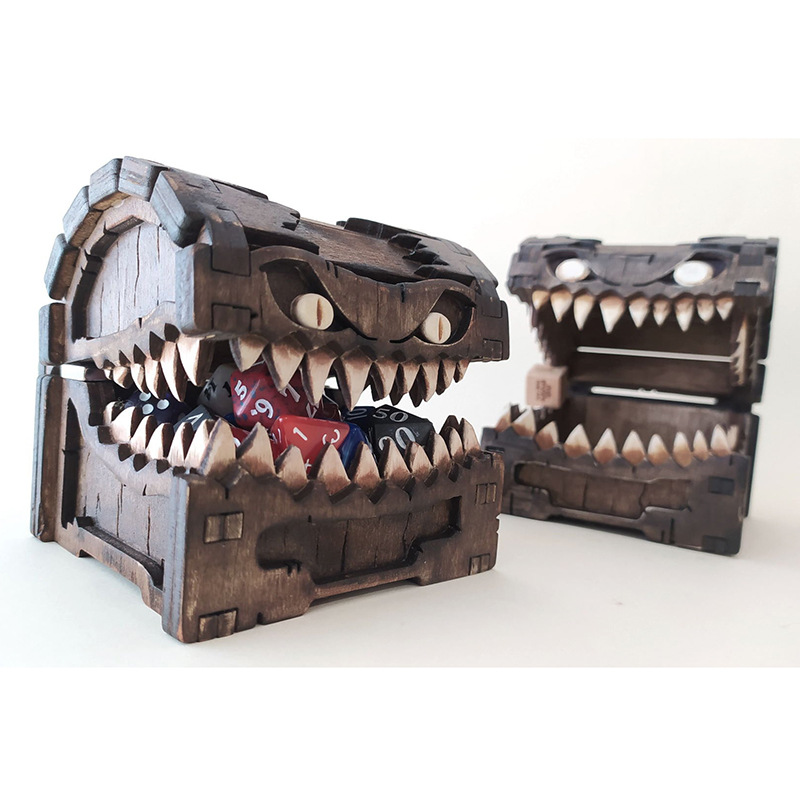 Mimic Chest for Dungeons and D - đánh giá và giá Dice Tower Wooden