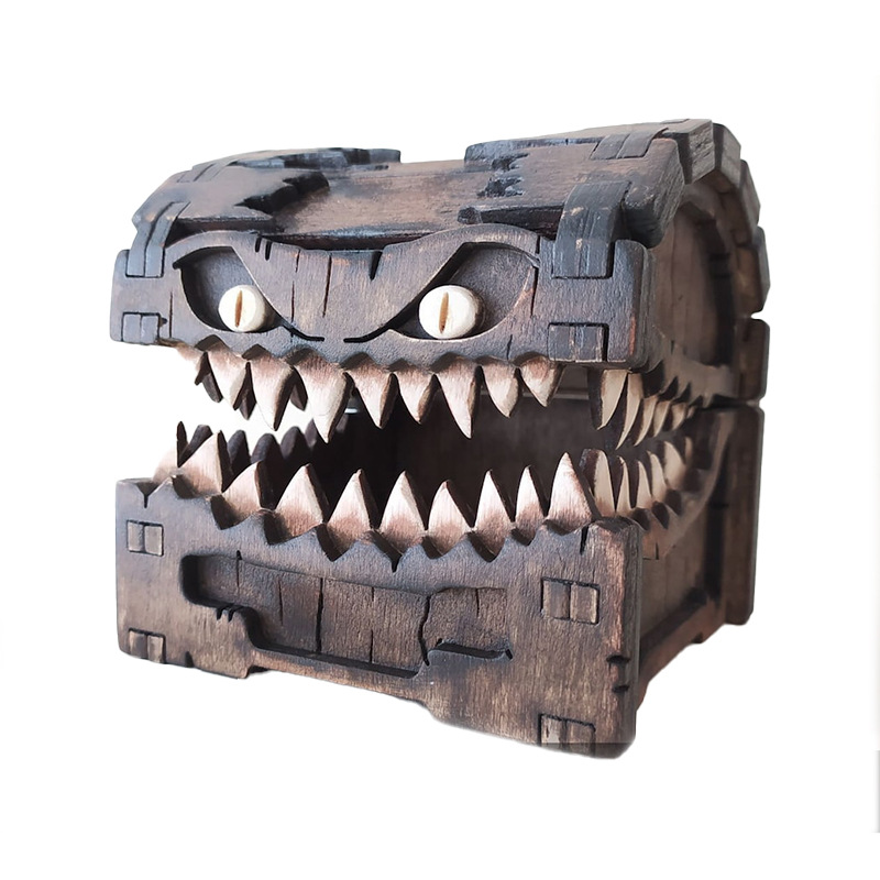 Mimic Chest for Dungeons and D - đánh giá và giá Dice Tower Wooden