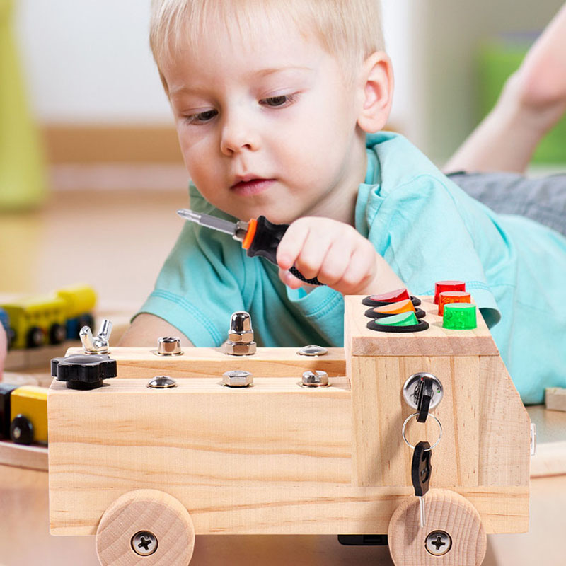 Wooden Montessori Busy Board S - đánh giá và giá Board Game China